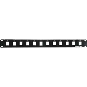 12 port Blank Panel for Keystone Jacks, 1U , 19 Inch