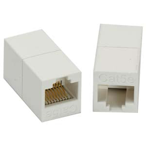 Cat. 5E RJ45 Inline Junction Coupler White