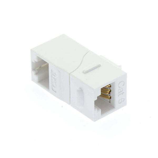 Cat. 6 Right Angle Keystone Coupler White