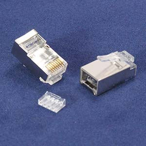 RJ45 Cat.6 Shielded Plug - Stranded - 50 Micron - with Guide - 100 pack