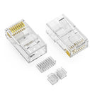 RJ45 Cat.6A Plug - Solid - 3 Prong - 50 Micron - 3 piece type -100 pack