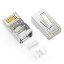 RJ45 Cat.6A Plug - Shielded - Solid - 50 Micron - 3 piece Type -100 pack