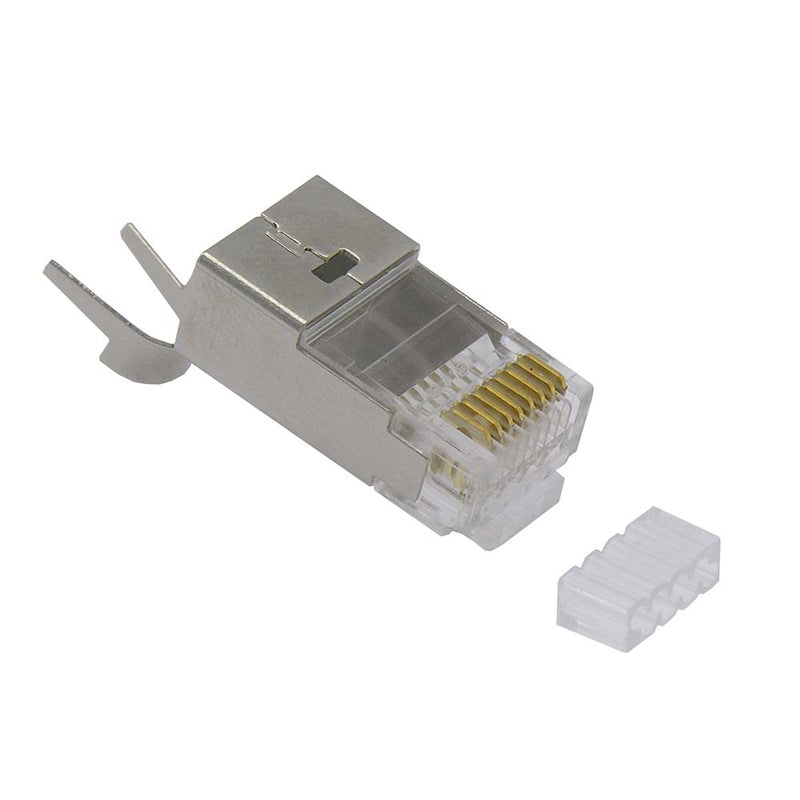 RJ45 Cat. 6 Shielded Plug - Solid - 50 Micron 1.5mm diameter 3 Prong w/guide 100 pack