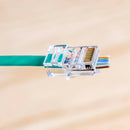 RJ45 Cat. 6 UTP Plug - Feed Through - 3-Prong - 50 Micron - 10 Pack