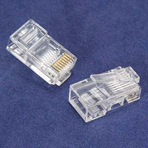 Cat.5E Plug - Stranded - 2 Prong - 50 Micron -100 pack
