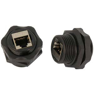 Cat.6 RJ45 Shielded Industrial Panel Mount Bulkhead Coupler Outdoor Waterproof