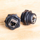 Cat.6 RJ45 Shielded Industrial Panel Mount Bulkhead Coupler Outdoor Waterproof