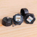 Cat.6 RJ45 Shielded Industrial Panel Mount Jack with Dust Cap Waterproof Outdoor