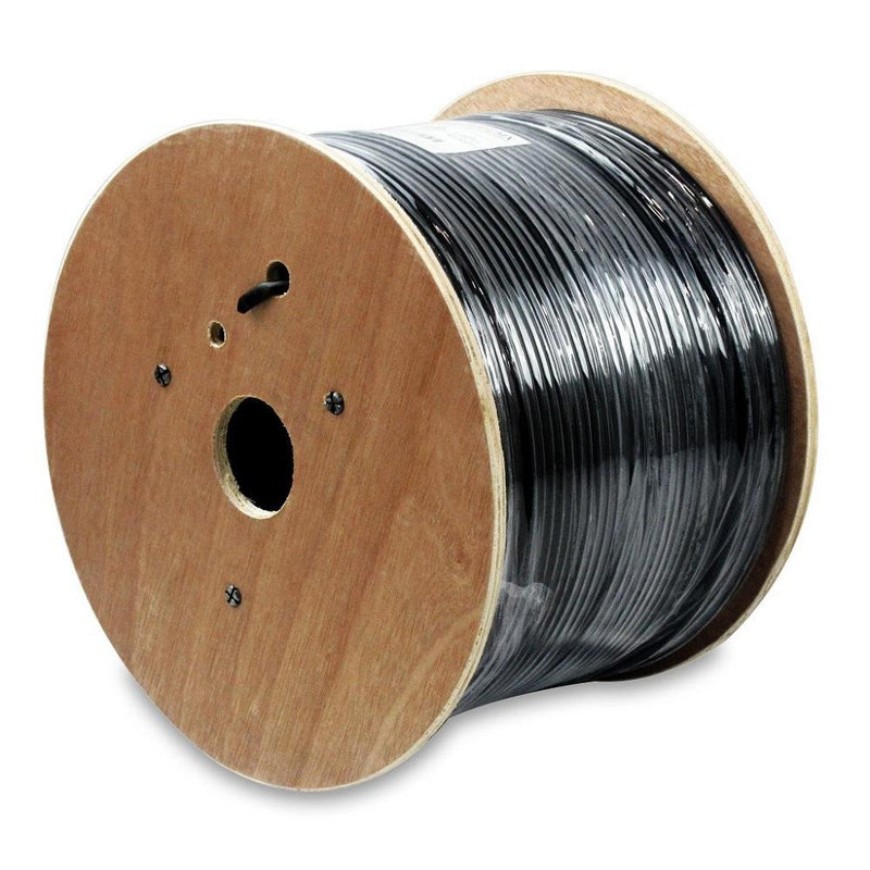 1000 Foot Cat.5E UTP Direct Burial Outdoor Cable Black