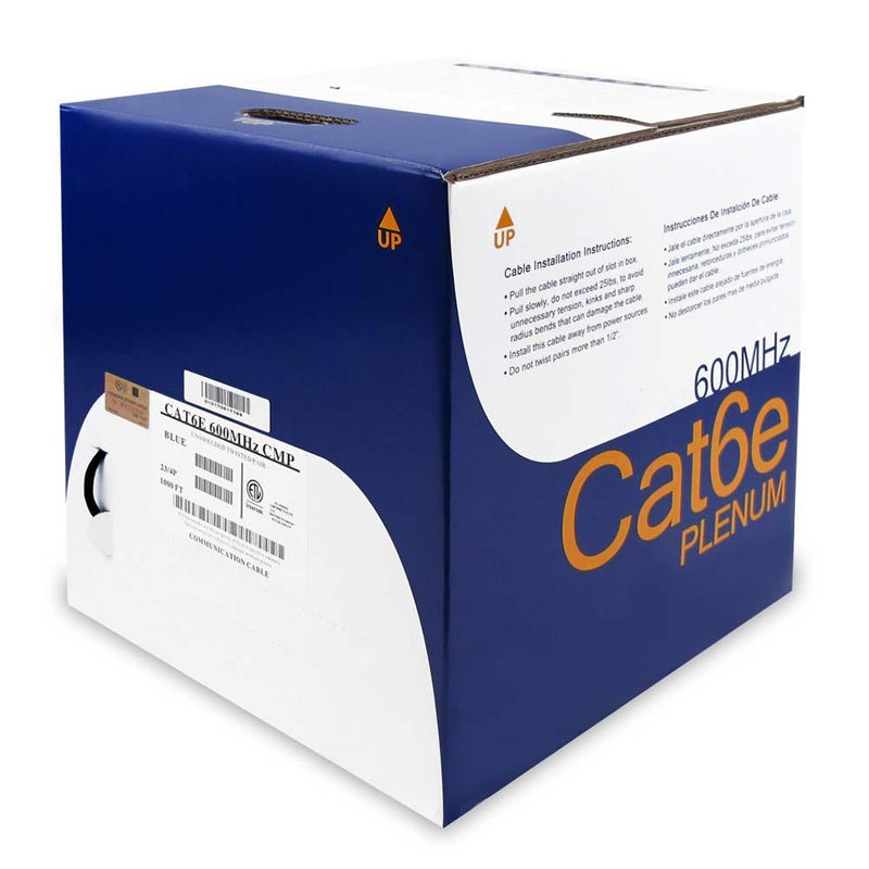 1000 Foot Cat.6 Solid Cable Plenum w/Spline, ETL