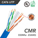 1000 Foot Cat.6 UTP 23AWG - Solid - CMR Bulk Cable, UL Listed