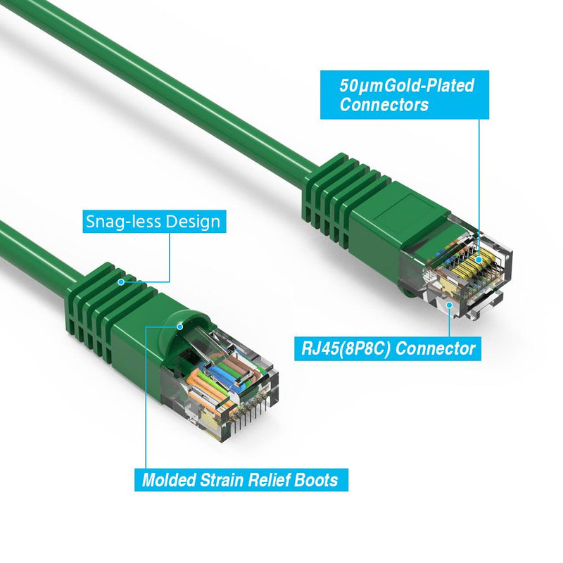 9 Foot Cat5E UTP Ethernet Network Booted Cable