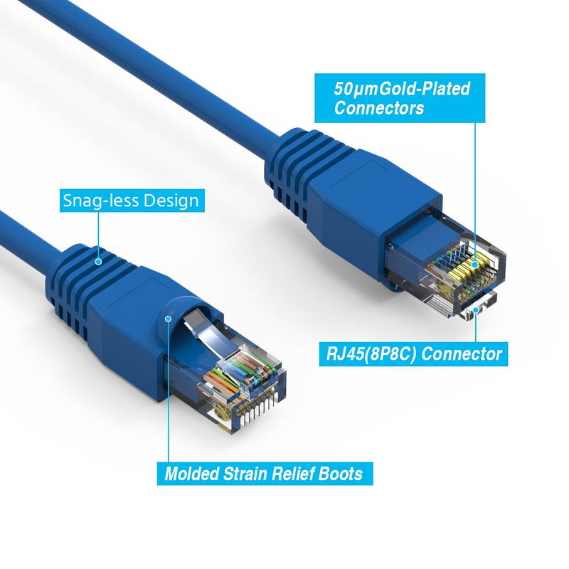 5 Foot Cat6A UTP Ethernet Network Booted Cable
