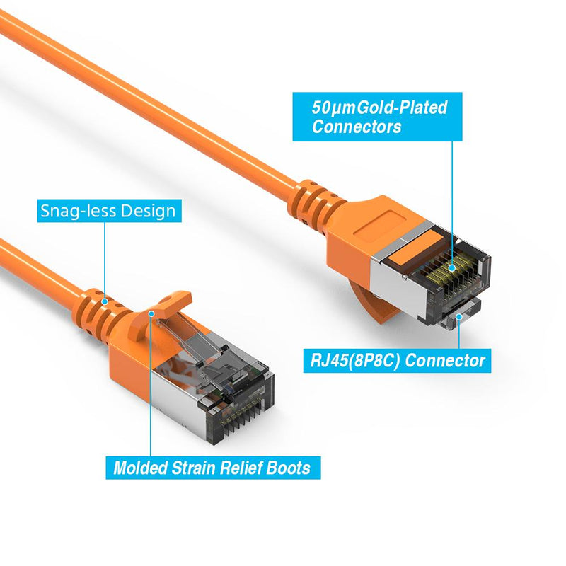 1 Foot Cat.8 U/ FTP Slim Ethernet Network Cable 30 AWG