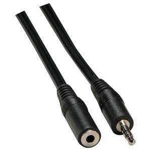 12 Foot 3.5mm Stereo Male/Female Speaker/Headset Cable
