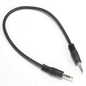 1 Foot 3.5mm Stereo Male/Male Speaker/Headset Cable