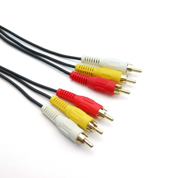 12 Foot RCA Male/Male triple RCA Audio/Video Cable Gold Plated