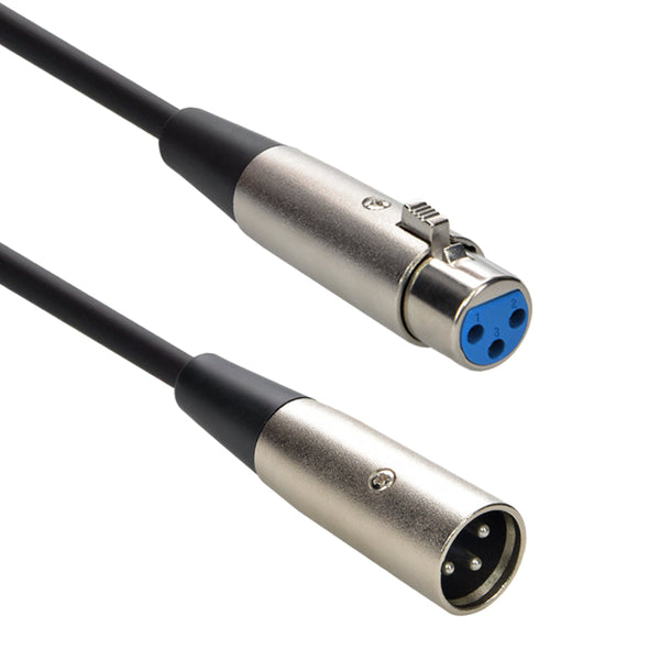 3 Foot XLR 3 Pin Male/Female Balanced Audio Microphone Cable