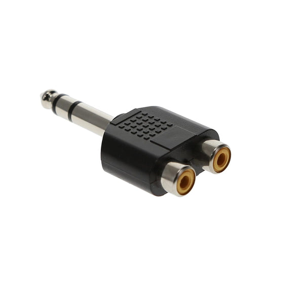 1/4 inch Stereo to Dual RCA Jack Adapter