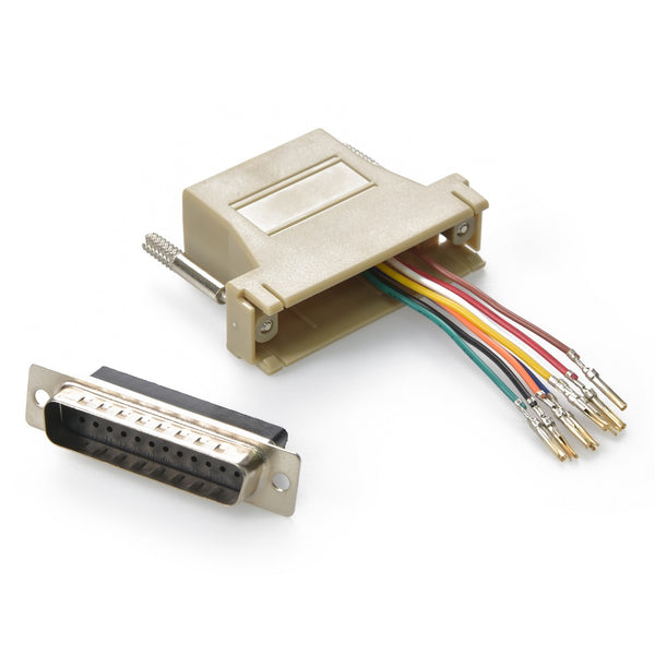 DB25 Female to RJ45 Modular Adapter Ivory