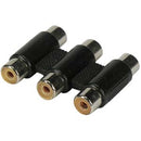 Triple RCA Female to Female Inline Coupler