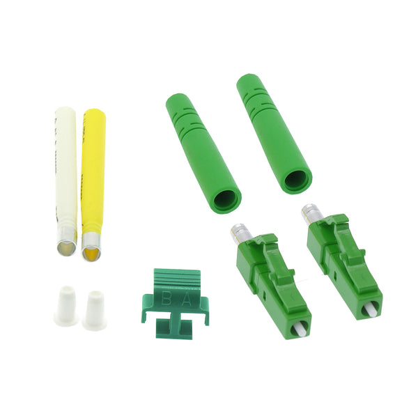 LC/APC Singlemode Duplex Connector 2mm Green (10 pack)