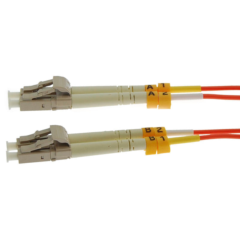 8 Meter LC/LC Fiber Optic Patch Cable - UPC - OM1 - 62.5 /125 Multimode Duplex OFNR 2.0mm
