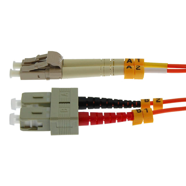 0.3 Meter LC/SC Fiber Optic Patch Cable - UPC - OM1 - 62.5 /125 Multimode Duplex OFNR 2.0mm