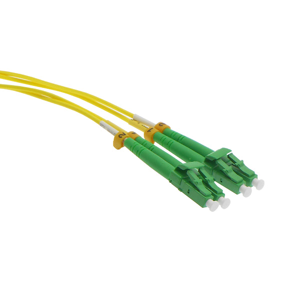 1 meter LC/LC - APC - Singlemode Duplex OFNR 2.0mm Fiber Optic Patch Cable
