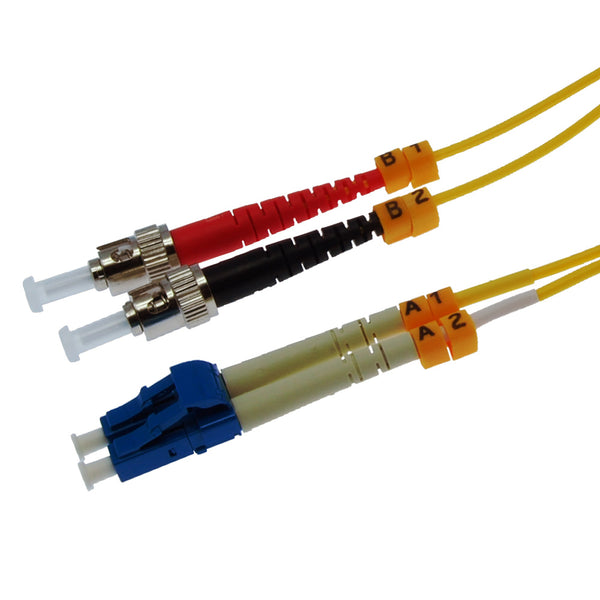 1 meter LC/ST - UPC - Singlemode Duplex OFNR 2.0mm Fiber Optic Patch Cable
