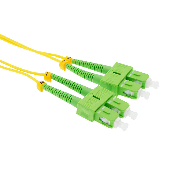 2 meter SC/SC - APC - Singlemode Duplex OFNR 2.0mm Fiber Optic Patch Cable