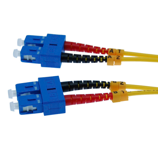 10 meter SC/SC - UPC - Singlemode Duplex OFNR 2.0mm Fiber Optic Patch Cable
