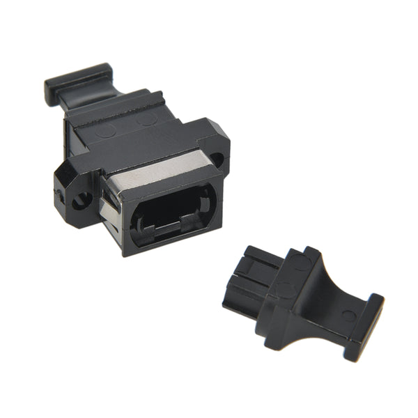 MPO Singlemode Fiber Adapter/Coupler Key-Up/Key-Down with Flange Black