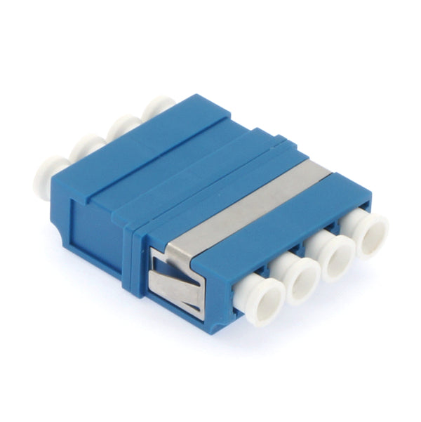 LC/UPC Singlemode Quad Fiber Adapter/Coupler without Flange - Blue