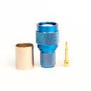 TNC Male Blue. Crimp connector for LMR400, Belden 9913