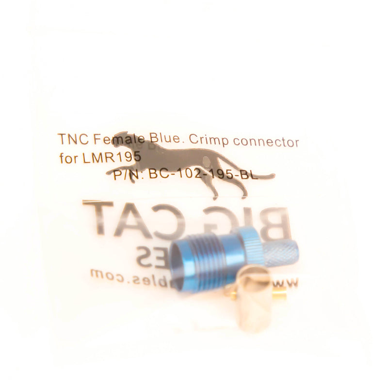 TNC Female Blue Crimp connector for LMR195, RG58