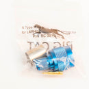 N Type Male Crimp connector Blue for LMR400, Belden 9913