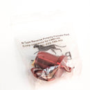 N Type Reverse Polarity Female Red. Crimp connector for LMR195, RG58