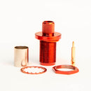 N Type Reverse Polarity Female Red. Crimp connector for LMR400, Belden 9913