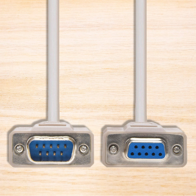 15 Foot DB9 Male to Female Serial Cable