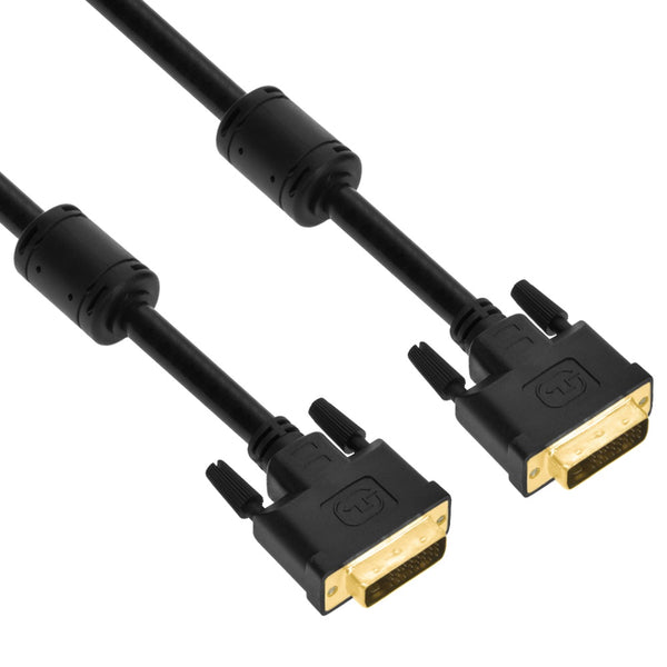 5 meter DVI-D Dual Link Male to Male Cable With Ferrite Cores