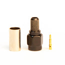 SMA Type Male Black Crimp connector for LMR195, RG58
