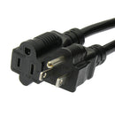 6 Foot Power Cord 5-15P to 5-15R Black / SJT / 16 AWG