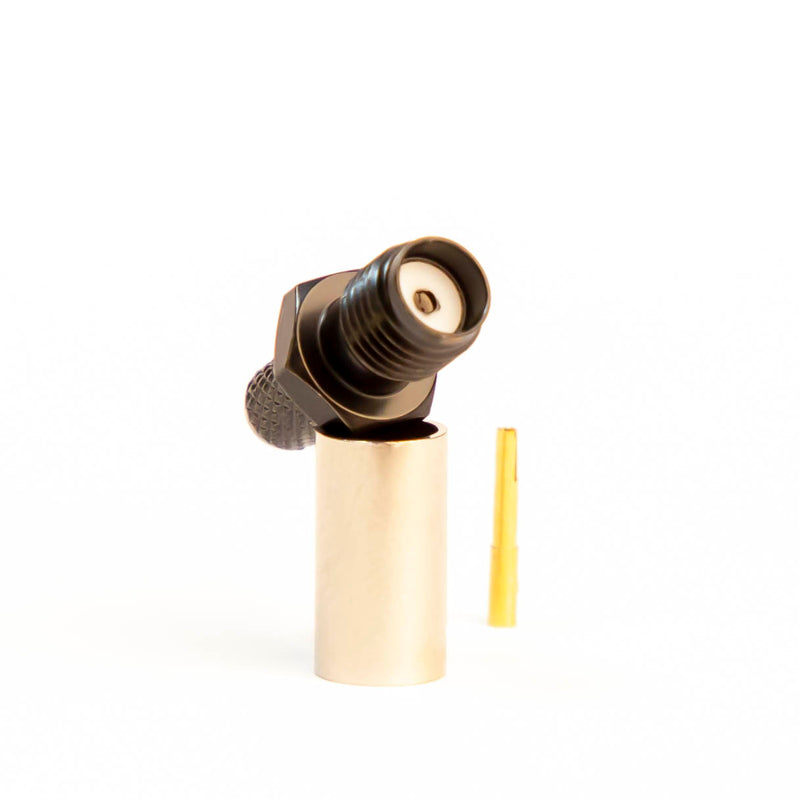 SMA Type Female Black Crimp connector for LMR195, RG58