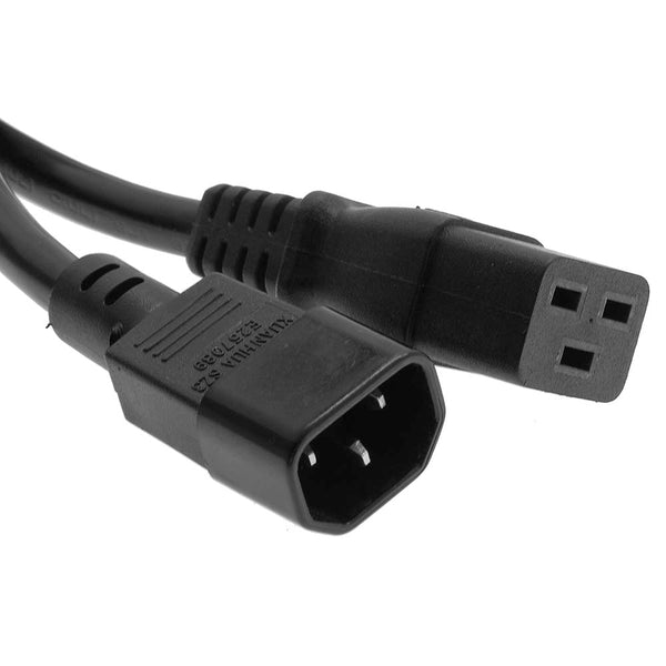 6 Foot Power Cord C14 to C19 Black/ SJT 14 AWG