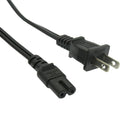 4 Foot 2-Prong Non-Polarized Figure-8 Nema 1-15p to C7 Power Cord 18 AWG