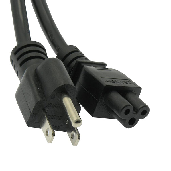 3 Foot 3-Prong Notebook Power Cord Black, SJT 18 AWG