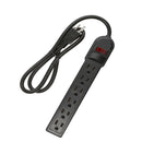 3 Foot 6-Outlet Surge Protector 14 AWG,15A, 90J, Black