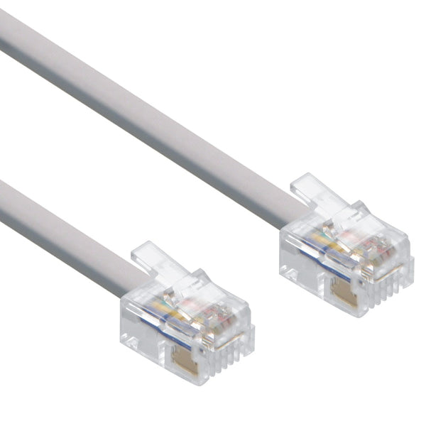 7 Foot RJ12 (6p6c) 6 conductor Modular Telephone Cable Straight