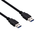 6 Foot USB 3.0 A-Male to A-Male Black Jacket